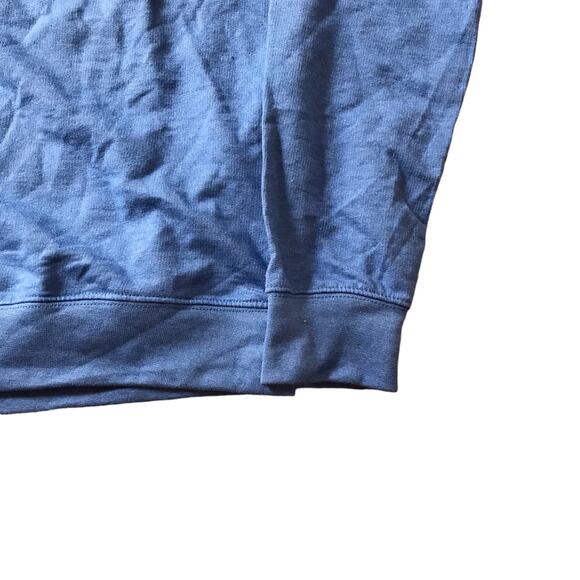 blank blue crewneck sweatshirt size large - Picture 2 of 4